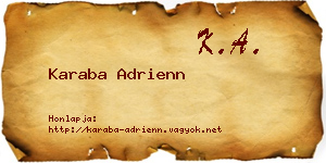 Karaba Adrienn névjegykártya